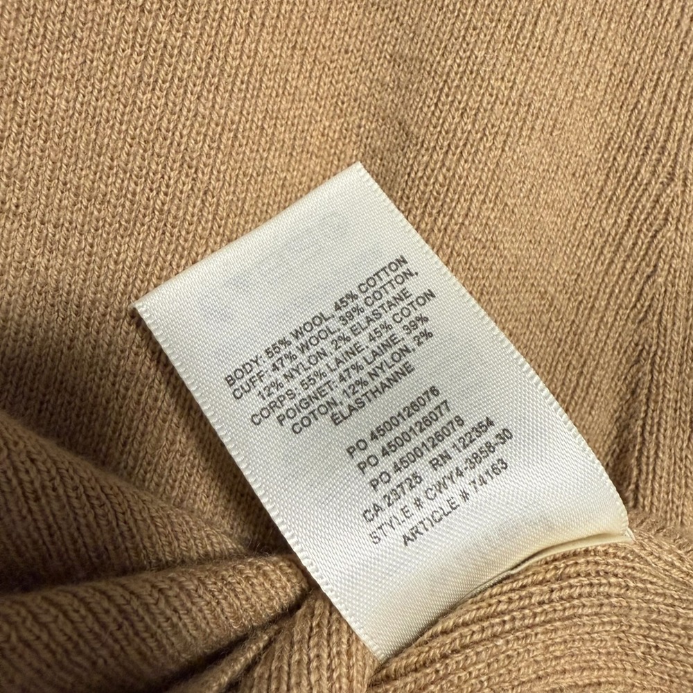 Aritzia | Wilfred | Rebecca Crop Turtleneck Sweater Wool Cotton Size M - Picture 11 of 13